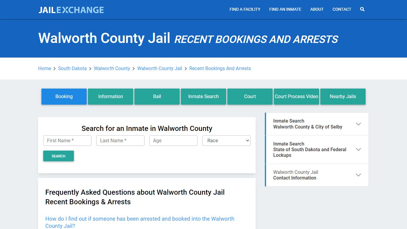 Walworth County Jail Recent Bookings And Arrests - Jail Exchange